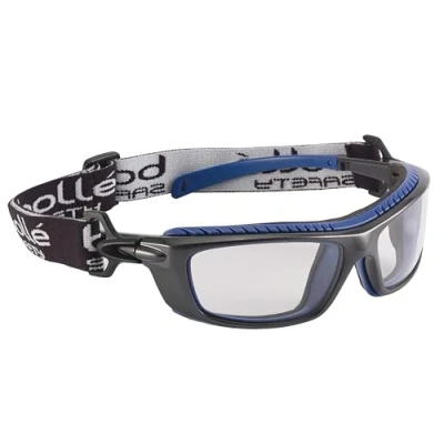 Abbildung von Bollé Safety BAXPSI, Schutzbrille, 1 Stück, Einheitsgröße, schwarz/blau Serie BAXTER