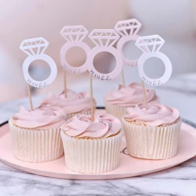 Abbildung von Ginger Ray Cupcake Topper für Junggesellinnenabschied, umweltfreundlich, 12 Stück