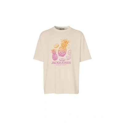 Abbildung von JACK&amp;JONES Herren JORLAFAYETTE Tee SS Crew Neck 2 FST T Shirt, Buttercream, S