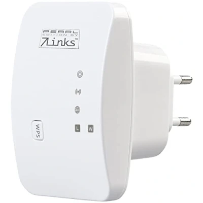 Abbildung von 7links Internet Verstärker: Mini WLAN Repeater mit WPS Taste, 300 Mbit/s, 2,4 GHz &amp; LAN Anschluss (WLAN Verstärkung, WLANverstärker, Geräteanschluss)