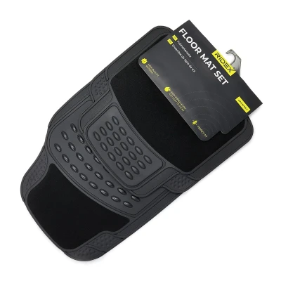 Abbildung von RIDEX 215A1434 Fußmattensatz PVC vorne und hinten 4 schwarz Universelle passform 71*45,5, 44*46,5
