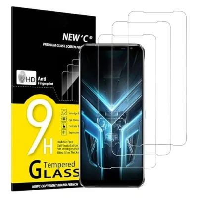 Abbildung von NEW&#039;C 3 Stück, Panzer Schutz Glas für Asus ROG Phone 3, Strix, Frei von Kratzern, 9H Härte, HD Displayschutzfolie, 0.33mm Ultra klar, Ultrabeständig