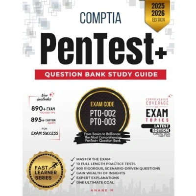 Abbildung von COMPTIA PENTEST+ MASTER THE EXAM (PT0 002): 10 PRACTICE TESTS, 900 RIGOROUS, SCENARIO DRIVEN QUESTIONS, SOLID FOUNDATION, GAIN WEALTH OF INSIGHTS, EXPERT EXPLANATIONS AND ONE ULTIMATE GOAL