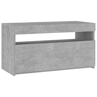 Abbildung von vidaXL TV Schrank mit LED Leuchten Lowboard Möbel Tisch Board Sideboard Fernsehtisch Fernsehschrank HiFi Betongrau 75x35x40cm