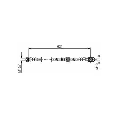Abbildung von BOSCH 1 987 481 592 Bremsschläuche 621 M10x1 AUDI: TT Coupe