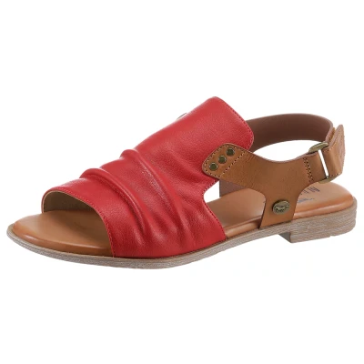 Abbildung von Mustang Shoes Riemchensandale, Sommerschuh, Sandalette, Blockabsatz, mit Klettverschluss