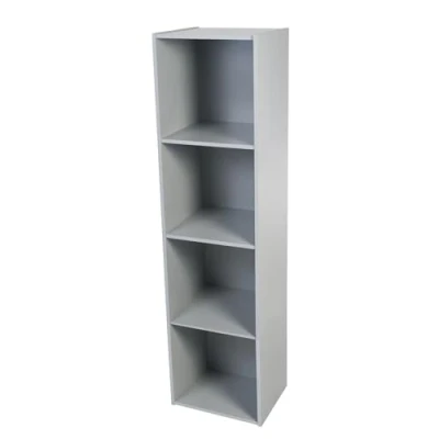 Abbildung von Iris Ohyama, Kindermöbel, Bücherregal, Spielzeugorganizer, 4 feste Regale, Multifunktional, Design, Kinderkrippe, Zimmer, Schule Kids cube shelf KCX Grau