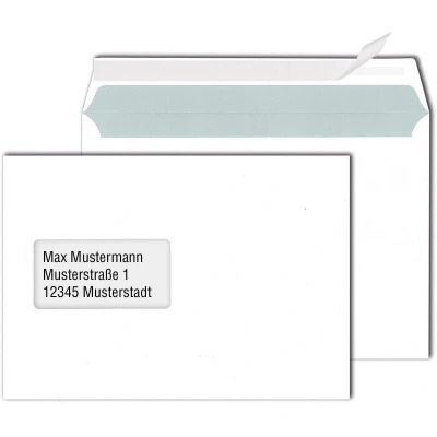 Abbildung von MAILmedia Briefumschläge DIN C5 mit Fenster haftklebend