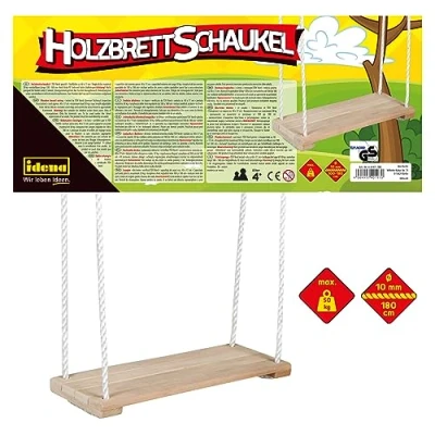Abbildung von Idena Einzelschaukel 40197 Brettschaukel aus Holz, für Kinder ab 3 Jahren, mit