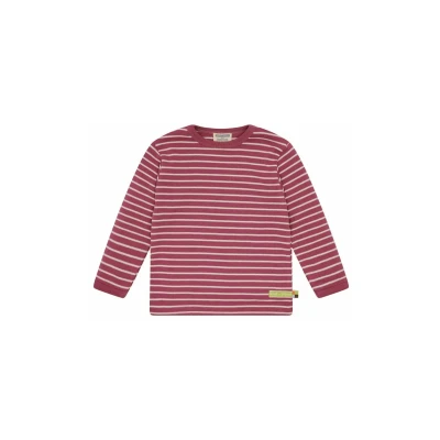 Abbildung von loud + proud Streifen Strickpullover für Kinder, Größe: 110/116, Rouge