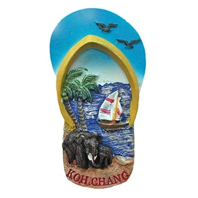 Abbildung von Koh Chang Thailand 3D Kühlschrankmagnet, Reise Souvenirs Kollektion, Heim und Küchendekoration, magnetischer Aufkleber aus China (Blue Chang)