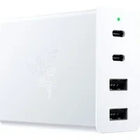 Abbildung von Razer Portables Schnellladegerät USB C GaN Charger (2 und 2 A Anschlüsse, gleichzeitiges Laden mehrerer Geräte) Weiß