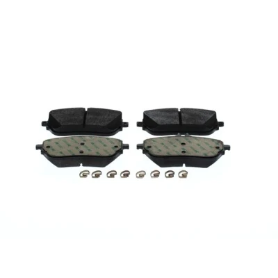 Abbildung von BOSCH 0 986 424 887 Bremsbelagsatz Low Metallic mit Anti Quietsch Blech, Montageanleitung Feder MERCEDES BENZ: CLA Coupe, GLB, B Klasse