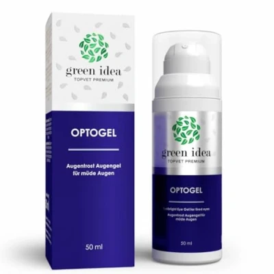 Abbildung von Green idea OPTOGEL Augengel mit Augentrost und Odermennig für müde brennende Augen gereizte gestresste trockene Augen, Pantenol erfrischendes 50ml