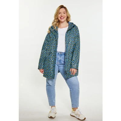 Abbildung von SCHMUDDELWEDDA Damen Regenjacke 50/52 / Stahlblau Limette Leo 100% Polyester