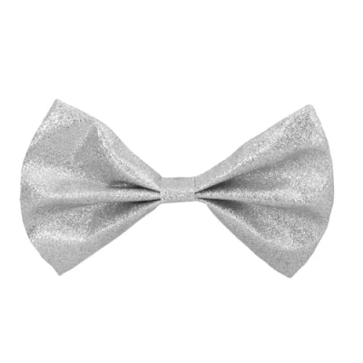 Abbildung von Boland Fliege glitter silber Auffälliges Accessoire für zahlreiche Kostümkombinationen