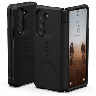 Abbildung von Samsung Galaxy Z Fold 5 Hülle Kunststoff UAG Hard Case/Backcover Handyhülle Schwarz Shockproof/Stoßfest