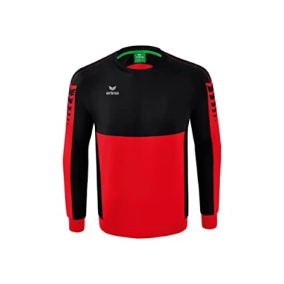 Abbildung von Erima Kinder Casual Six Wings Sweatshirt, rot/schwarz, 140