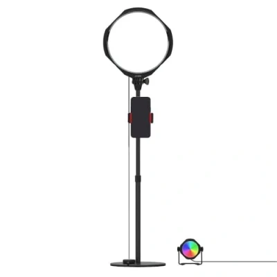 Abbildung von JOBY Beamo Studio Deluxe Beleuchtungsset, Studioleuchte für Video, Set Content Creator, Soft Key Licht mit Fernbedienung, Hintergrundlicht 12 Farben, GorillaPod Flexibler Arm