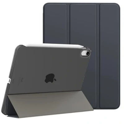 Abbildung von MoKo für iPad Air 6. Generation 11 Zoll Hülle M2 2024/iPad 5 Gen 2022/iPad 4 2020, 11&#039;&#039; mit Transluzent Hart Rückseite, 6/5/4 Hülle, Space Grau