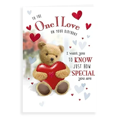 Abbildung von Piccadilly Greetings Regal Publishing Süße Geburtstagskarte One I Love 22,9 x 15,2 cm
