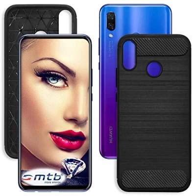 Abbildung von mtb more energy® Schutz Hülle Carbon für Huawei P Smart Plus/Huawei nova 3, 3i (6.3&#039;&#039;) Schwarz flexibel TPU Case Cover Tasche