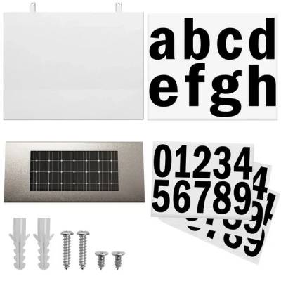 Abbildung von monzana Wandleuchte, Hausnummer beleuchtet Solar LED Edelstahl Beleuchtung Dämmerungssenor