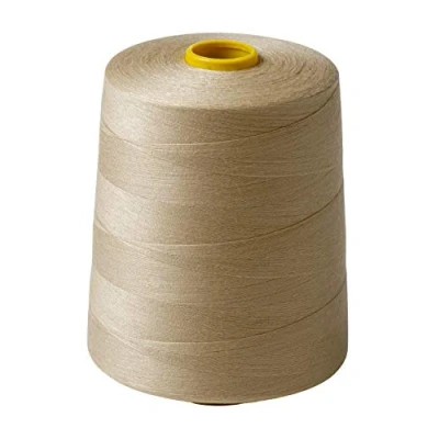 Abbildung von IPEA Nähgarn für Nähmaschine und Overlock Große Spule 9000 Meter (10000 Yard) Polyestergarn zum Nähen Overlockgarn Garn Beige