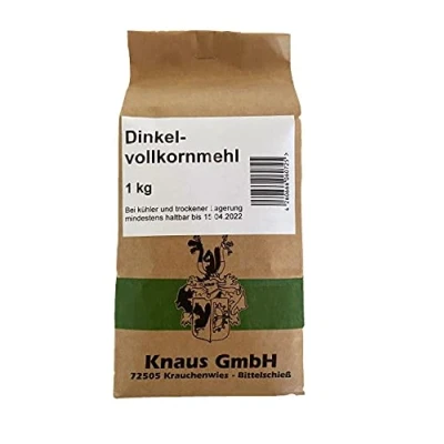 Abbildung von Dinkelvollkornmehl Vollkornmehl aus Dinkel Vollkorn Backen (1 kg)