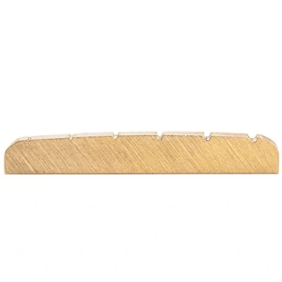 Abbildung von Musiclily Basic 42mm Messing Guitar Nut Vorgekerbt Sattel für Strat Tele Style E Gitarre, 42x3,5x6mm