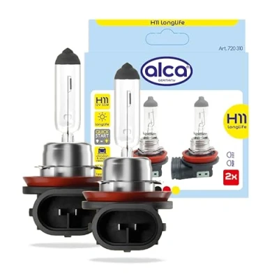 Abbildung von alca® Halogenlampe H11 Fahrzeuglampe Glühbirne Auto Leuchtmittel 12V 55W Sockel: PGJ19 2… (2 H11)