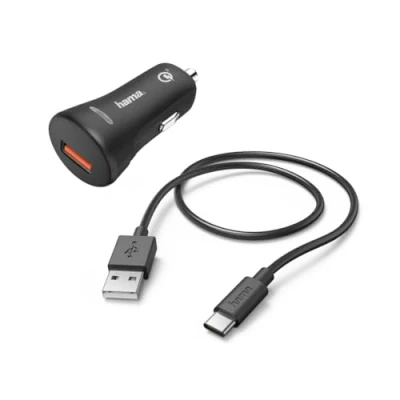 Abbildung von Hama Handy Ladegerät für Auto, 12 V, 3 A, 1,5 m, schwarz, 00183231