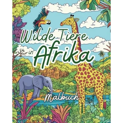 Abbildung von Wilde Tiere in Afrika: Dschungel, Steppe und Savanne: Ein Ausmalbuch voller Abenteuer für Kinder Naturfreunde