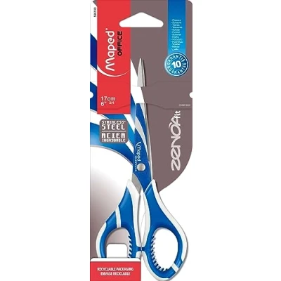 Abbildung von Maped Schul und Bastel Schere ZENOA FIT 17 cm für Rechtshänder symmetrisch