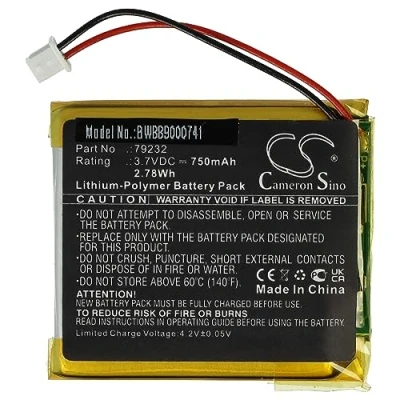 Abbildung von vhbw Akku kompatibel mit GHB Babyphone Babytalker (750 mAh, 3,7 V, Li Polymer)