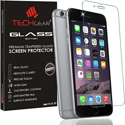 Abbildung von TECHGEAR Schutzfolie kompatibel mit iPhone 6s, 6 folie Glas Anti Kratzer Schutzabdeckung 6s / (4,7 Zoll)