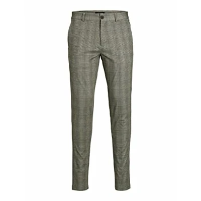 Abbildung von JACK &amp; JONES Herren Pantalon Jpstmarco Jjphil Nor Brown Check, Stone, 28W / 30L