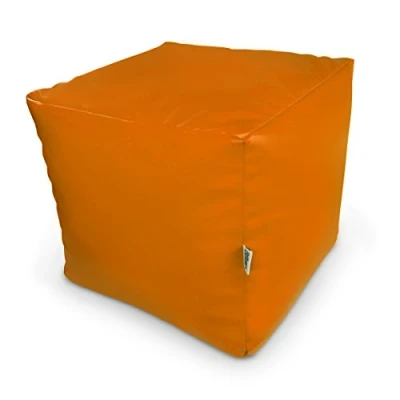 Abbildung von Natalia Spzoo® Sitzwürfel aus Kunstleder zum sitzen Spielen usw. super leicht (Orange)
