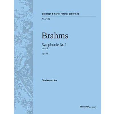 Abbildung von Symphonie Nr. 1 c moll op. 68 Breitkopf Urtext (PB 3638): Studienpartitur. Hrsg. v. Hans Gal
