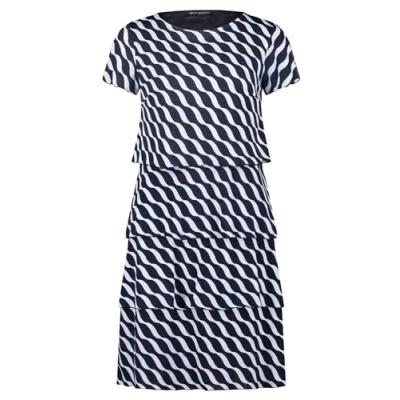 Abbildung von Betty Barclay MIT FLÜGELÄRMELN Freizeitkleid, Damen, Größe: 36, Dunkelblau weiß