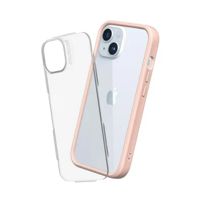 Abbildung von RhinoShield Modulares Case kompatibel mit [iPhone 15] Mod NX Anpassbare &amp; stoßdämpfende Schutzhülle im schlanken Design 3.5 Meter Fallschutz Samtrosa