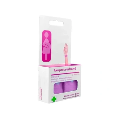 Abbildung von scarlet products Akupressur System Bandage, Akupressurband »Pregnant«, 1 Paar Armbänder gegen Übelkeit &amp; Seekrankheit, für Schwangere, Anti Übelkeitsband fürs Handgelenk, 2 elastische Bänder von health