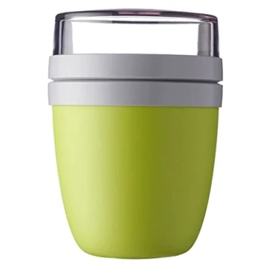 Abbildung von Mepal Lunchbox Lunchpot Ellipse, 500 + 200 ml, Lemon Lime, Polypropylen (PP), PCTG, Praktischer Müslibecher &amp; Joghurtbecher