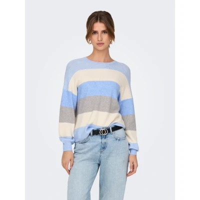 Abbildung von ONLY Onlatia Stripe NOOS Strickpullover, Damen, Größe: Large, Kentucky blue