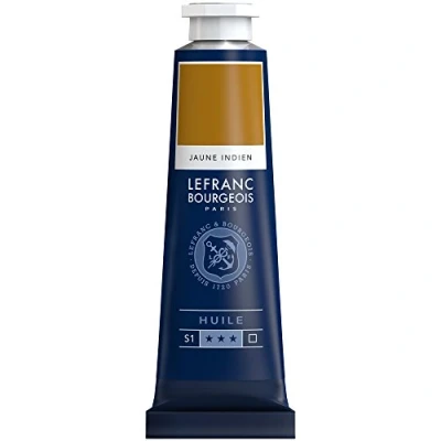 Abbildung von Lefranc Bourgeois 810034 feine Ölfarbe, lichtecht mit hervorragender Deckkraft &amp; hoher Farbintensität, gleichmässiger Konsistenz und optimaler Mischbarkeit, 40ml Tube Indischgelb