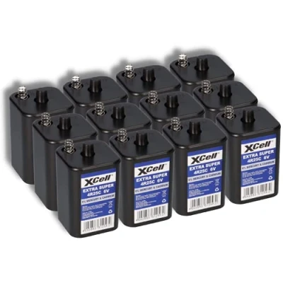 Abbildung von 12x 6V 4R25 Batterie 9500mAh Blockbatterie Baustellenleuchte Blinklampen Handlampen Laternenbatterie AKKUman Set (12er)