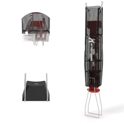 Abbildung von ATTACK SHARK KS01 2 in 1 Keycap Puller und Switch für Mechanische Gaming Tastaturen, Verstellbarer Tastenkappenentferner aus 304 Edelstahl, Müheloser Schalterentferner Schwarz Transparent
