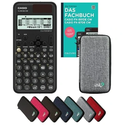 Abbildung von CALCUSO Standardpaket Hellgrau mit Taschenrechner Casio FX 991DE CW