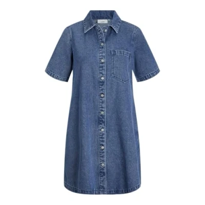 Abbildung von JJXX Damen Jxamara Ss Dress DNM, Medium Blue Denim, Small