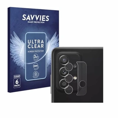 Abbildung von Savvies 6 Stück Schutzfolie für Samsung Galaxy A52 5G (NUR Kameraschutz) Displayschutz Folie Ultra Transparent